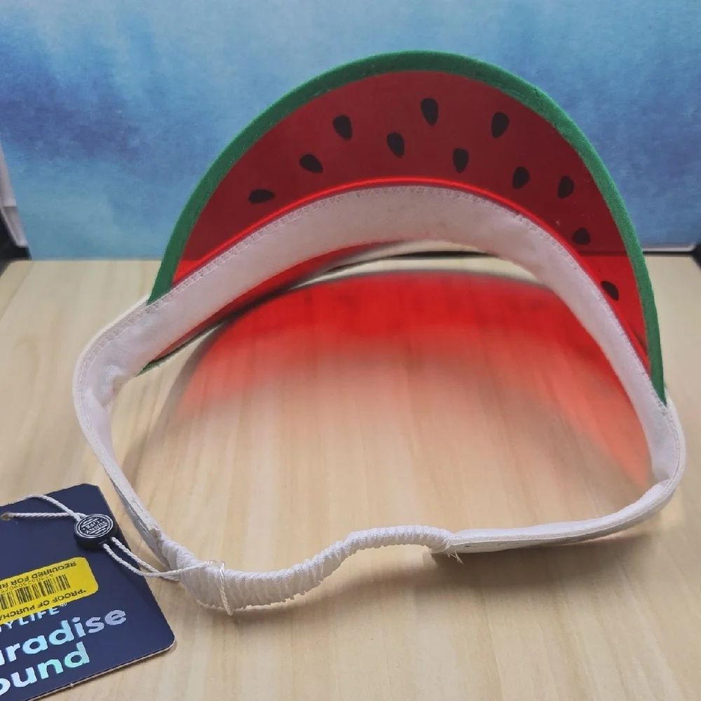 Red Watermelon Sun Visor - Picture 2 of 5